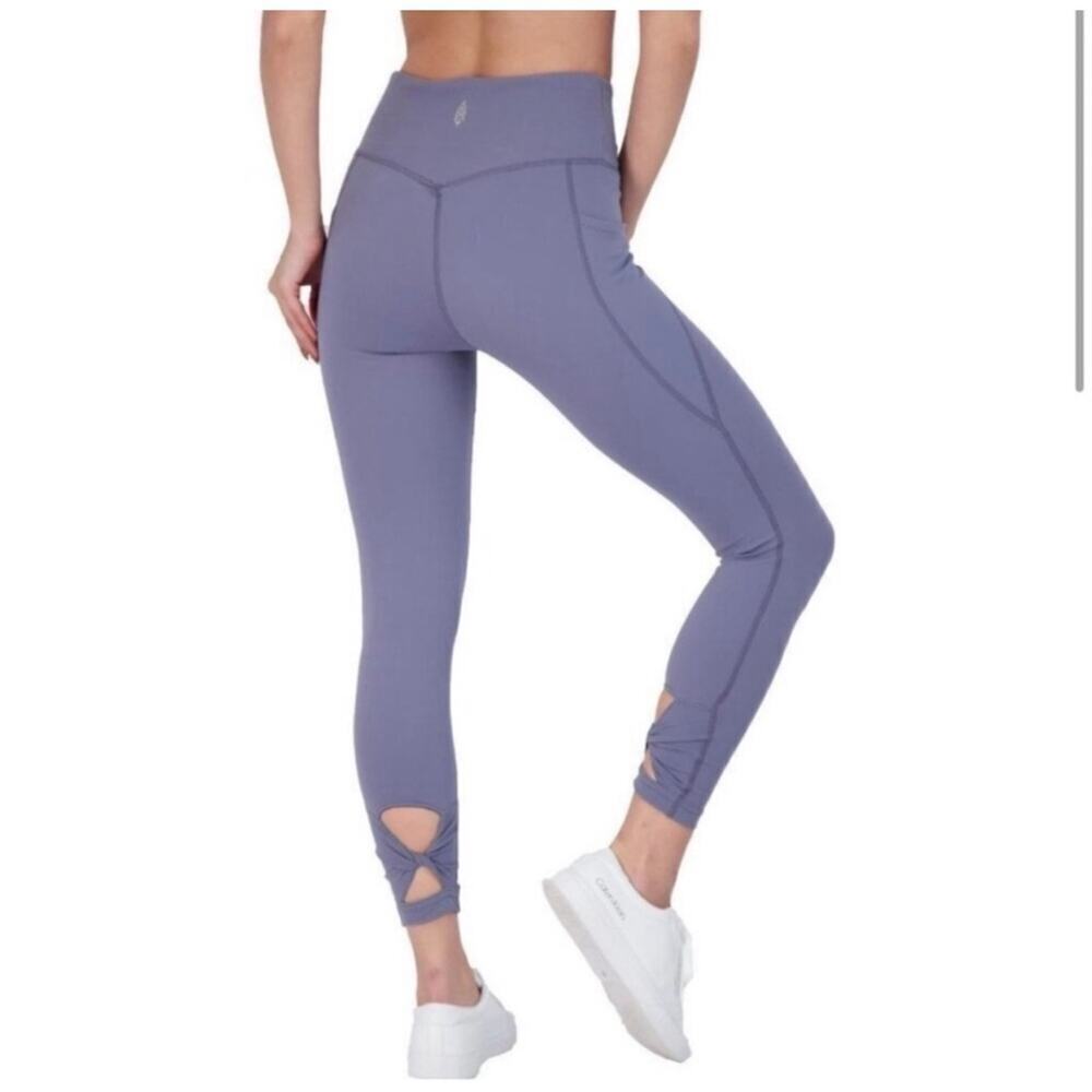Free People Movement Wave Rider Pocket Leggings Size S Blue Granite *EUC